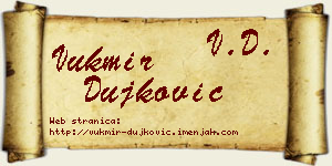 Vukmir Dujković vizit kartica